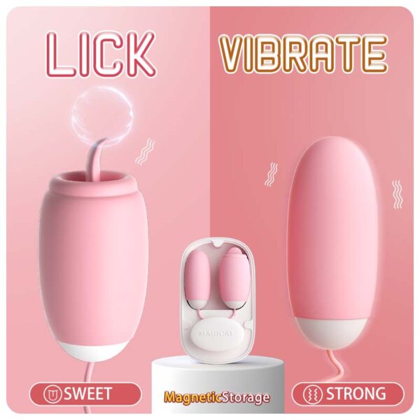 MagicBox B- Dual Headers Vibrator: Lick and vibrate - Image 2